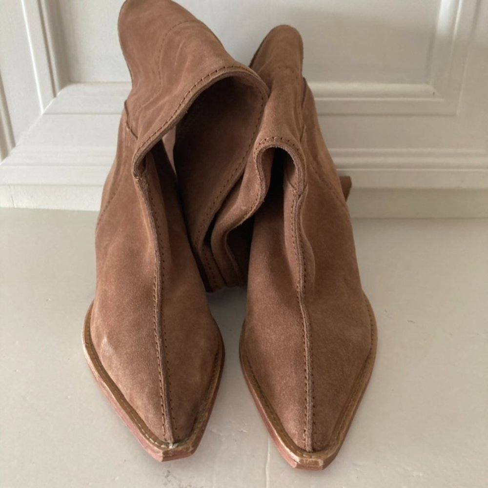 Free People Brown Boots Suede Western Style - Picture 5 of 10